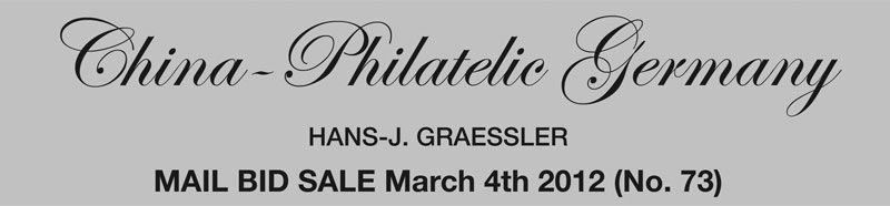 China-Philatelic Germany - Hans-j. Graessler - Mail bid sale